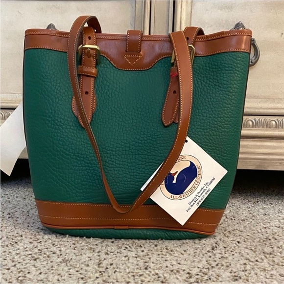 Rare Vintage Dooney and Bourke NOS R307 KELLY Green Bucket Bag - Picture 2 of 9